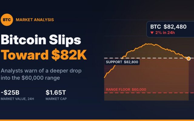 Bitcoin Slips Toward $82,000 as Analysts Flag Risk of a Deeper Drop to $60,000