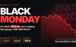 Black Monday Anniversary Lands on a Monday as AI Selloff and $109 Oil Rattle Wall Street